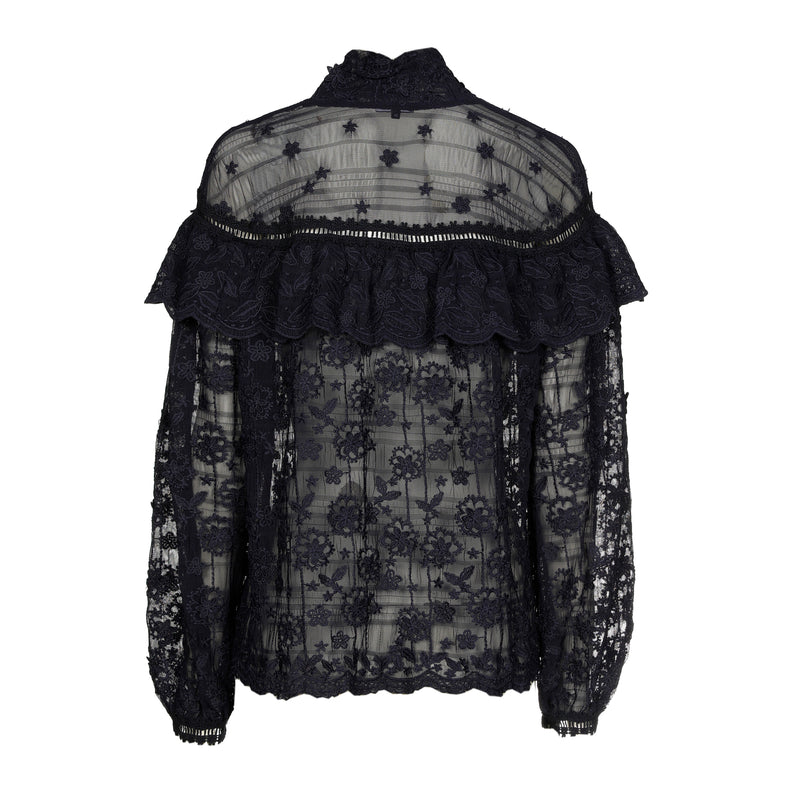 Blouses lange mouw navy Caroline Biss