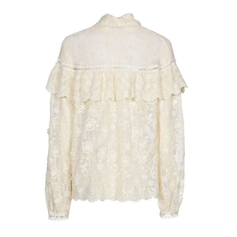 Blouses lange mouw beige Caroline Biss