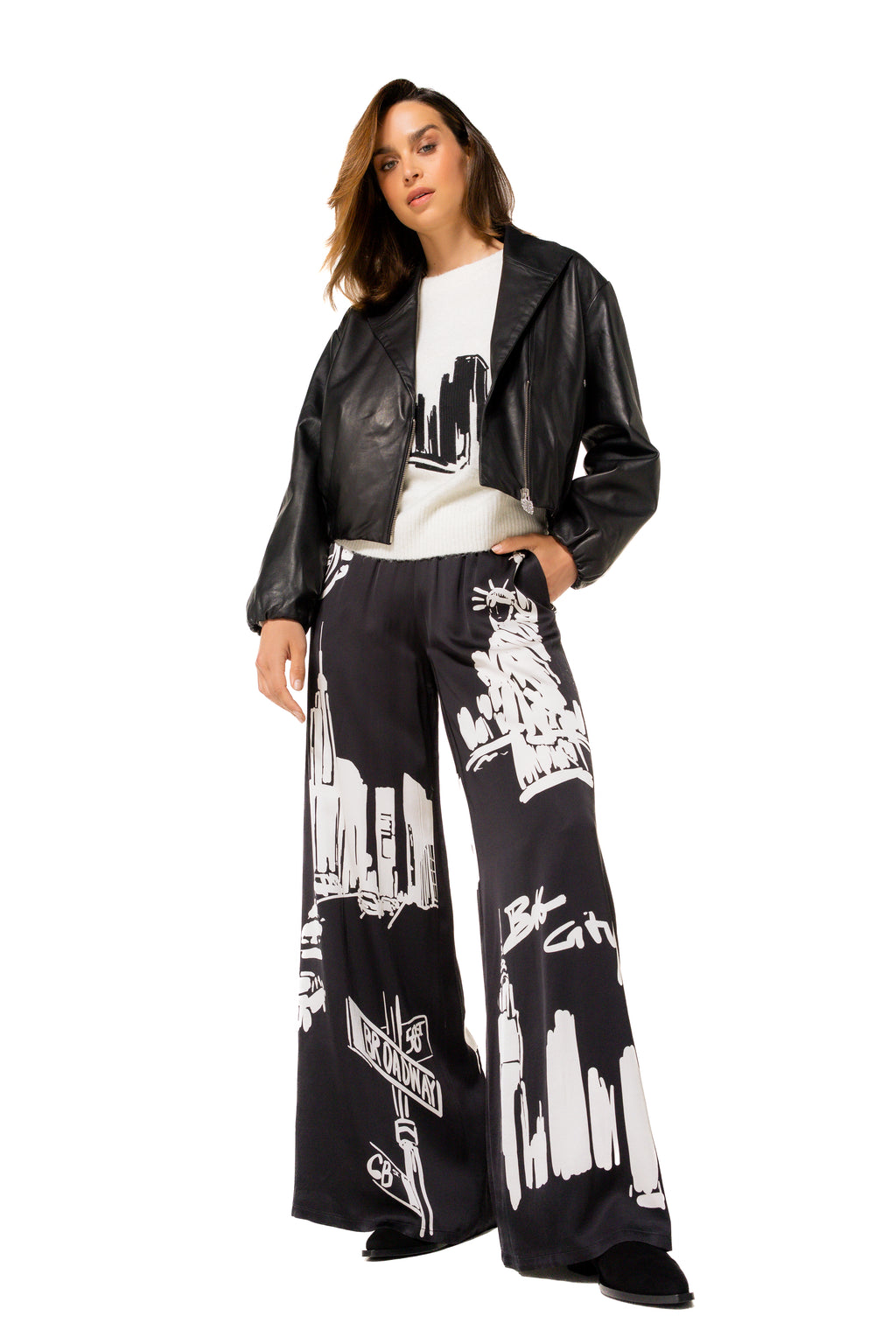 Leren jassen zwart Caroline Biss