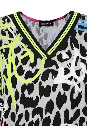 Blouses korte mouw geel Doris Streich