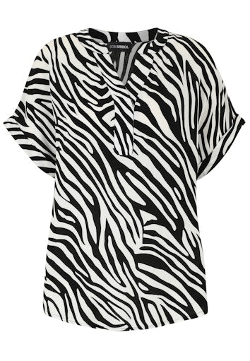 Blouses korte mouw zwart Doris Streich