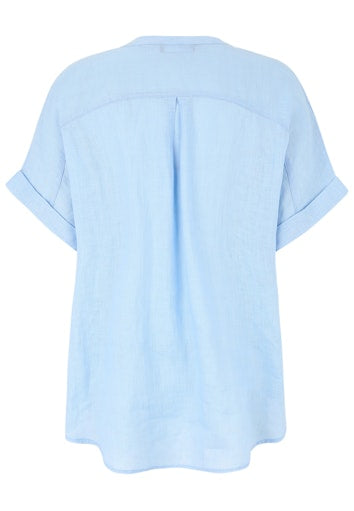 Blouses korte mouw blauw Doris Streich