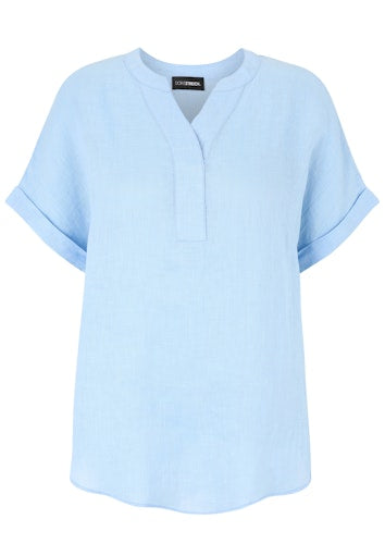 Blouses korte mouw blauw Doris Streich