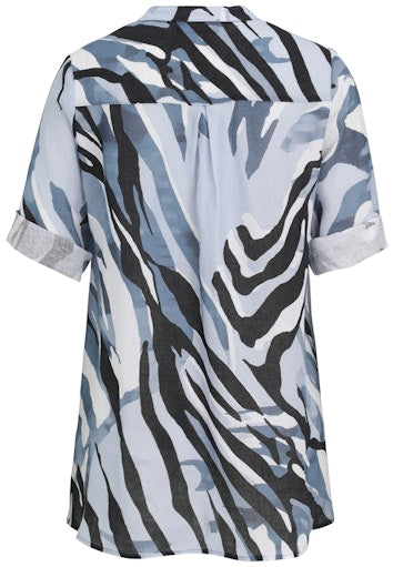 Blouses korte mouw navy Doris Streich