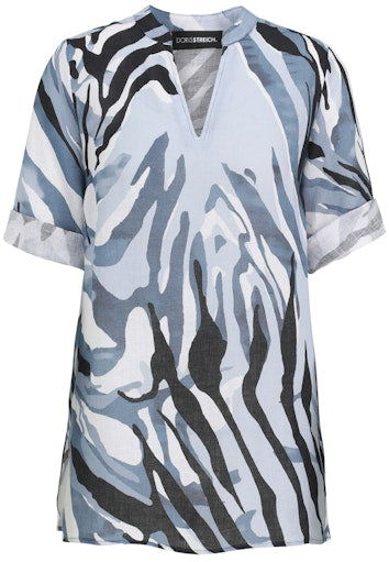 Blouses korte mouw navy Doris Streich
