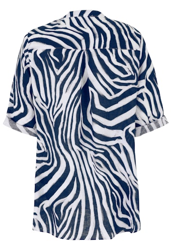 Blouses korte mouw navy Doris Streich