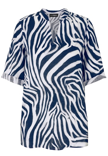 Blouses korte mouw navy Doris Streich