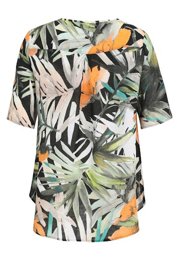 Blouses korte mouw groen Doris Streich