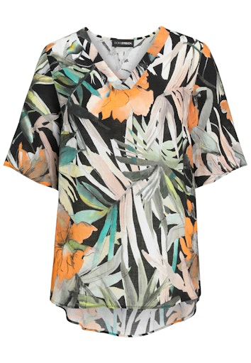 Blouses korte mouw groen Doris Streich
