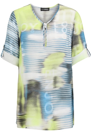 Blouses korte mouw geel Doris Streich