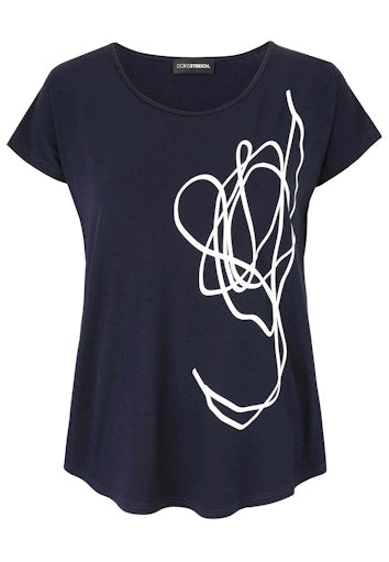 T-shirts korte mouw navy Doris Streich