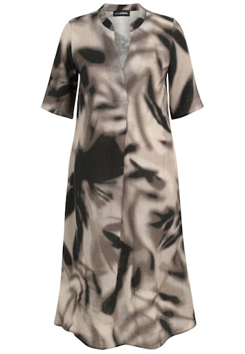 Jurken lange mouw beige Doris Streich