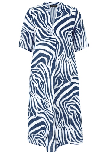 Jurken lange mouw navy Doris Streich