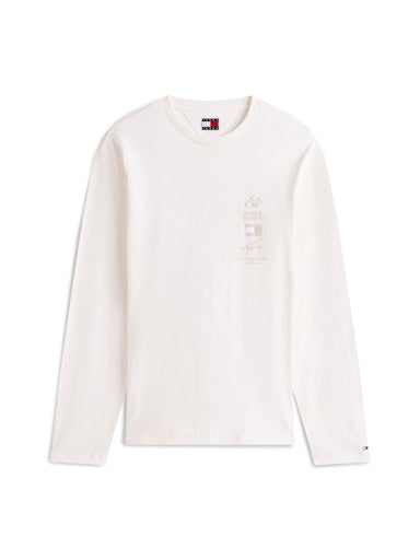T-shirts lange mouw wit Tommy Jeans