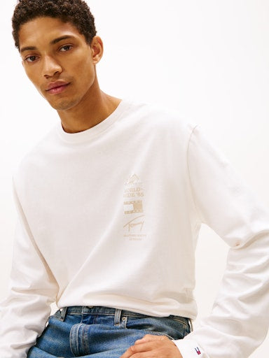 T-shirts lange mouw wit Tommy Jeans