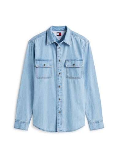 Hemden lange mouw blauw Tommy Jeans