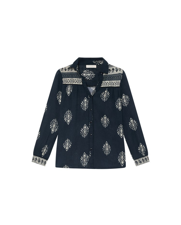 Blouses lange mouw zwart MAISON HOTEL
