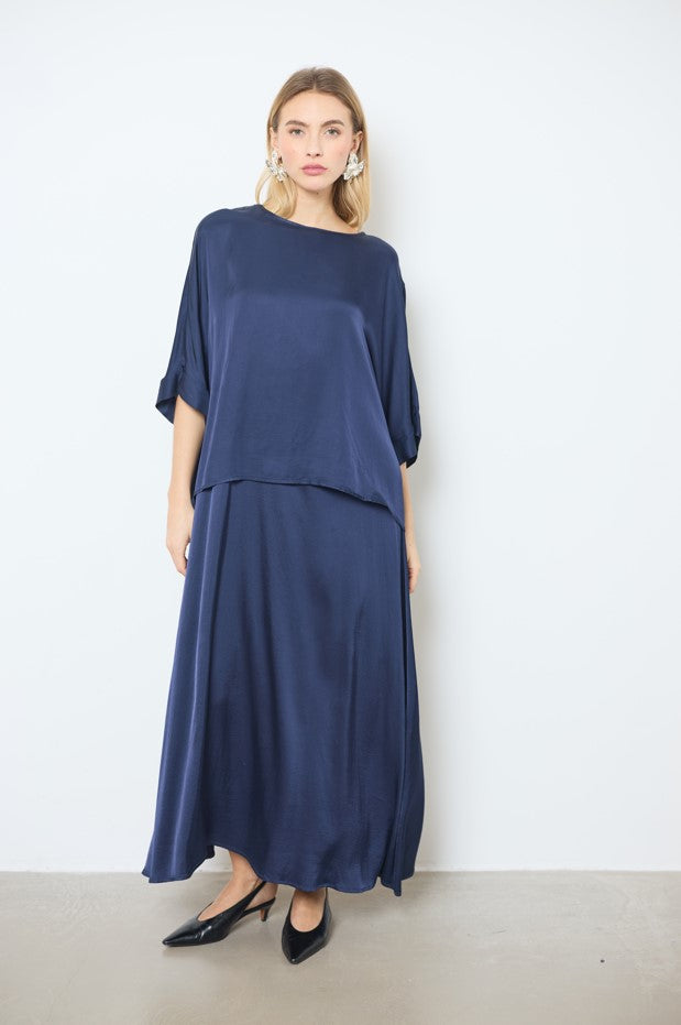 Blouses korte mouw navy LOVE AT ME
