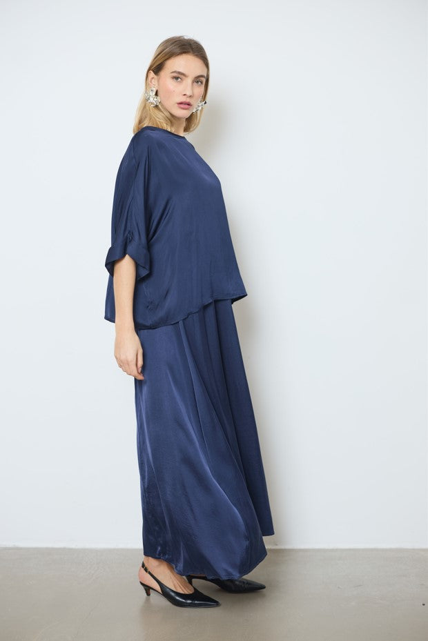 Blouses korte mouw navy LOVE AT ME