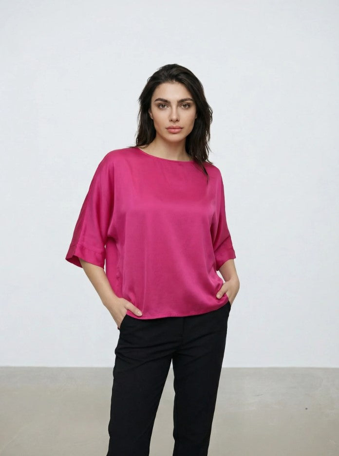Blouses lange mouw roze LOVE AT ME