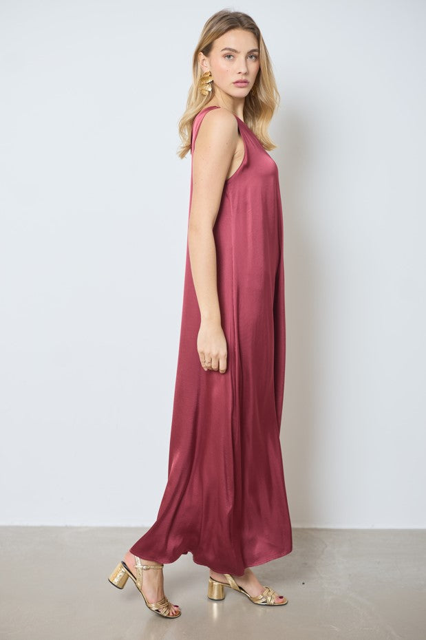 Jurken zonder mouw rood LOVE AT ME