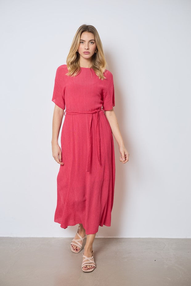 Jurken korte mouw rood LOVE AT ME