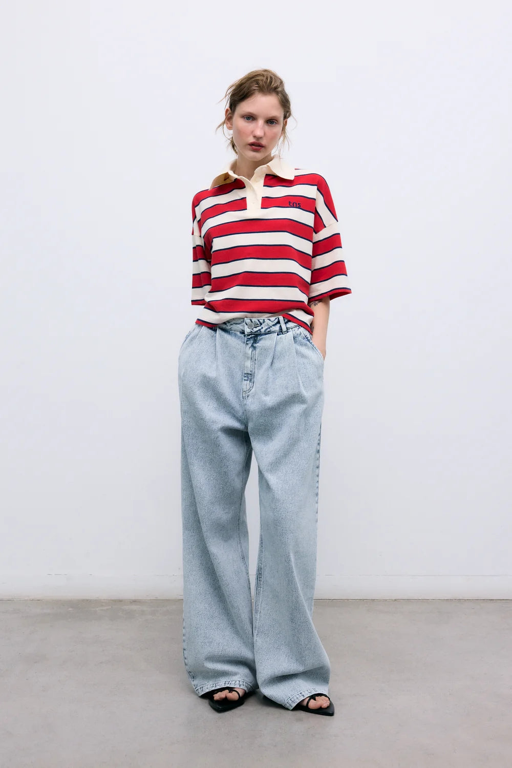 Polo's korte mouw rood The New Society