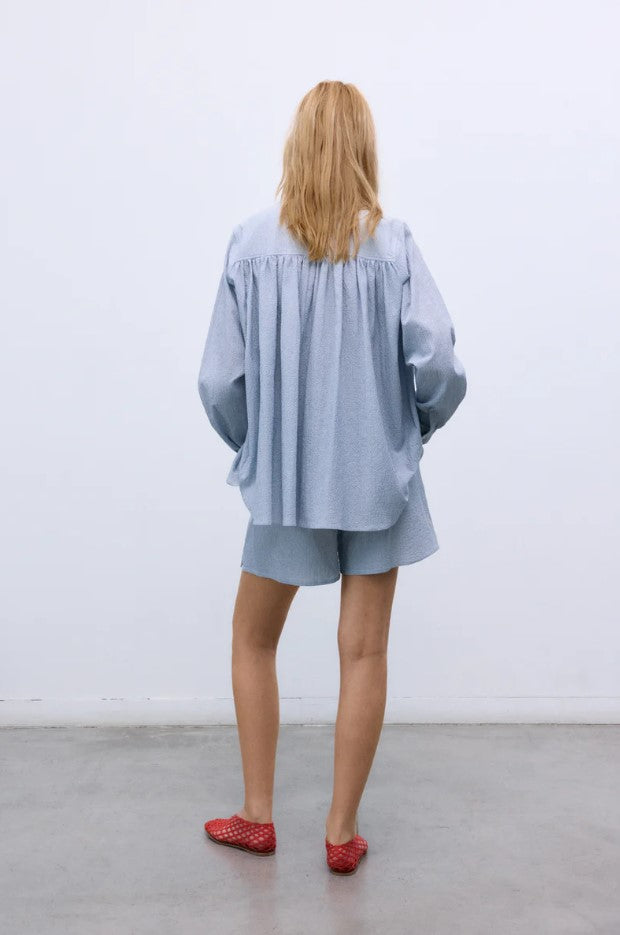 Blouses lange mouw blauw The New Society