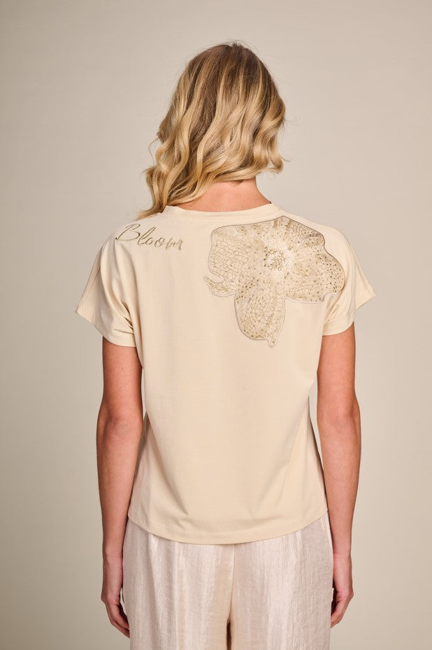 T-shirts korte mouw beige Due Amanti