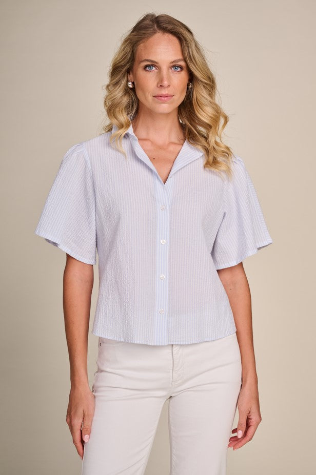 Blouses korte mouw blauw Due Amanti