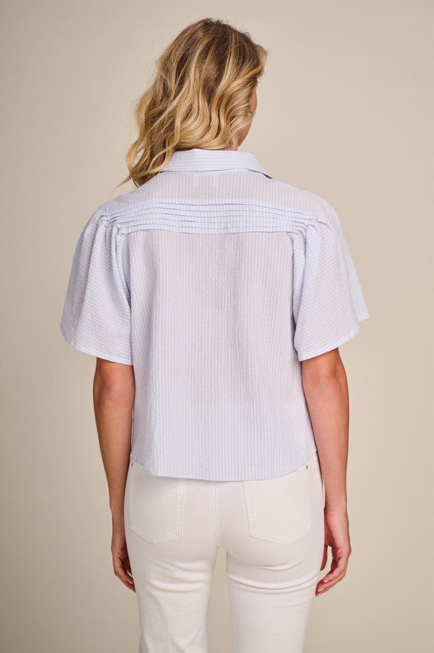 Blouses korte mouw blauw Due Amanti