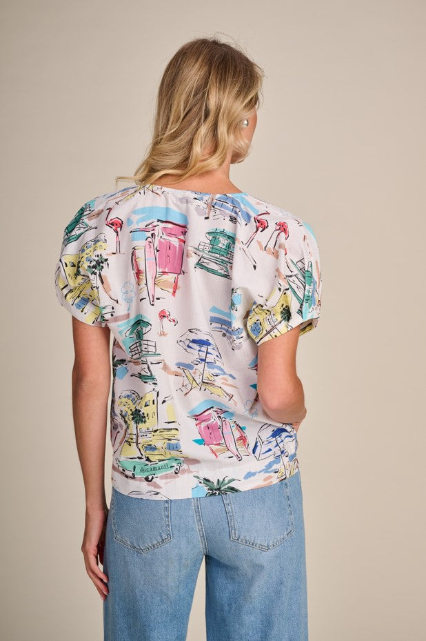 Blouses korte mouw multicolor Due Amanti