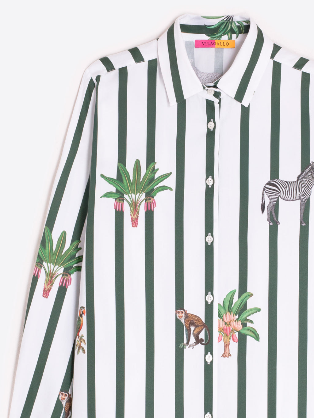 Blouses lange mouw groen Vilagallo