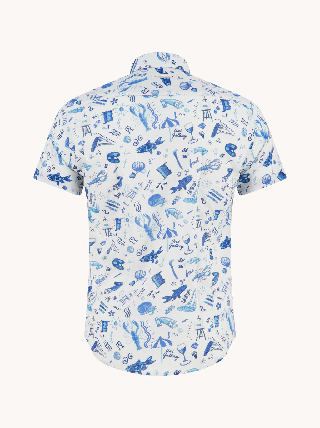 Hemden korte mouw blauw A Fish Named Fred