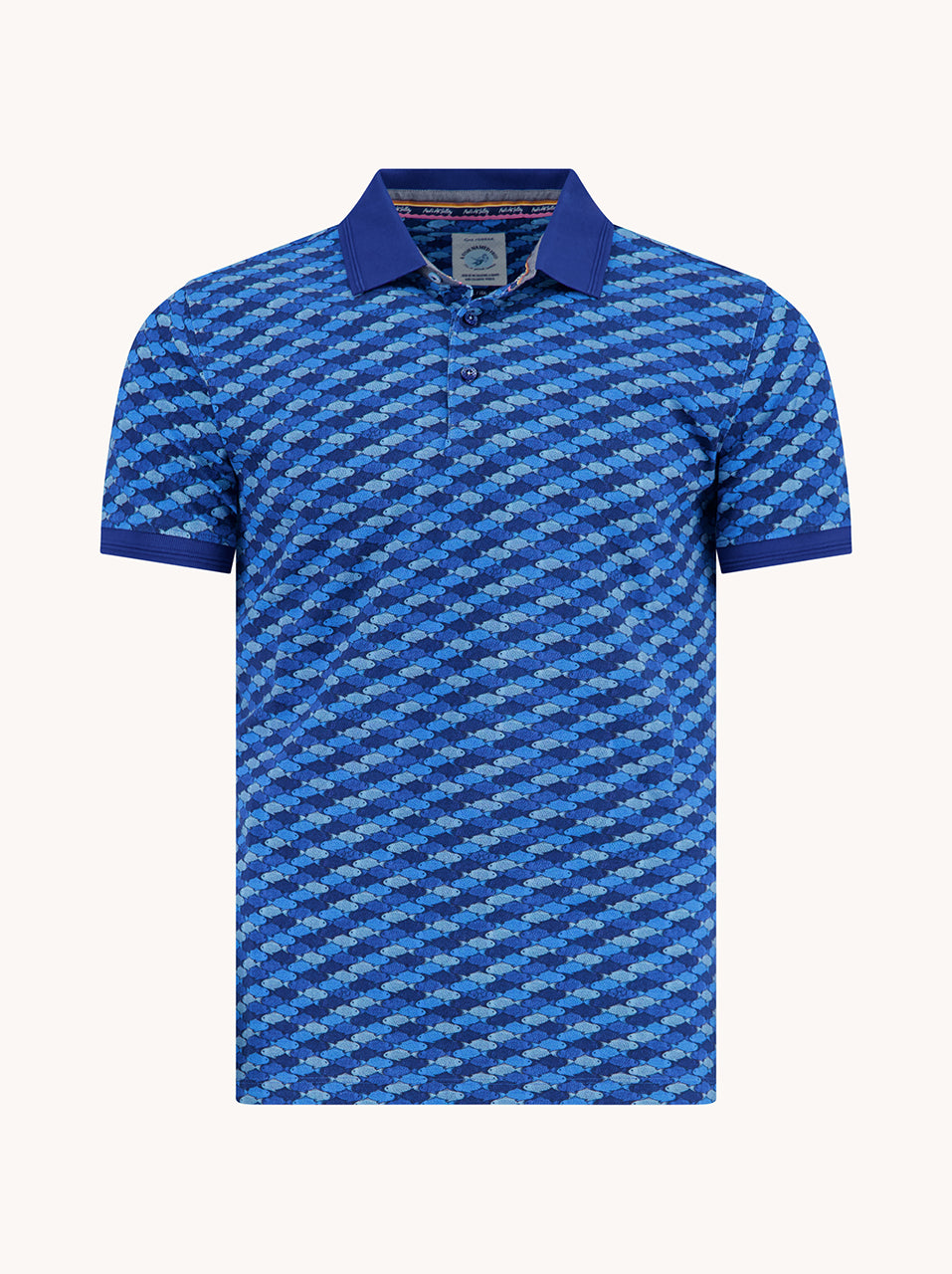 Polo's korte mouw blauw A Fish Named Fred