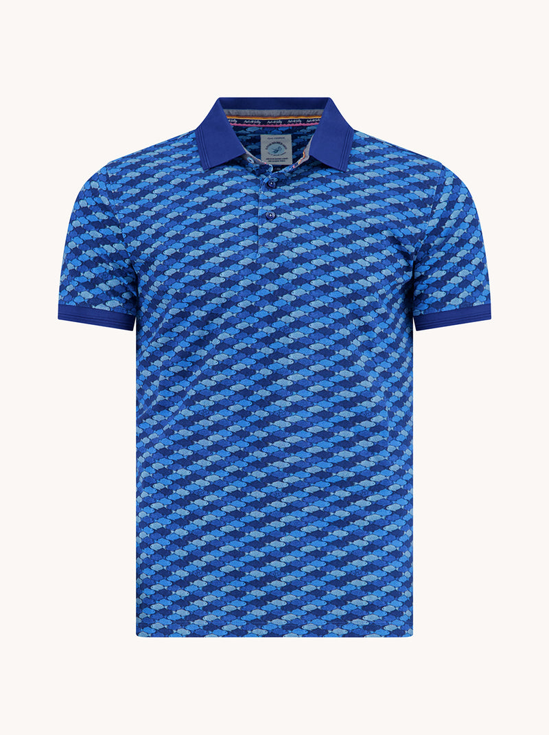 Polo's korte mouw blauw A Fish Named Fred