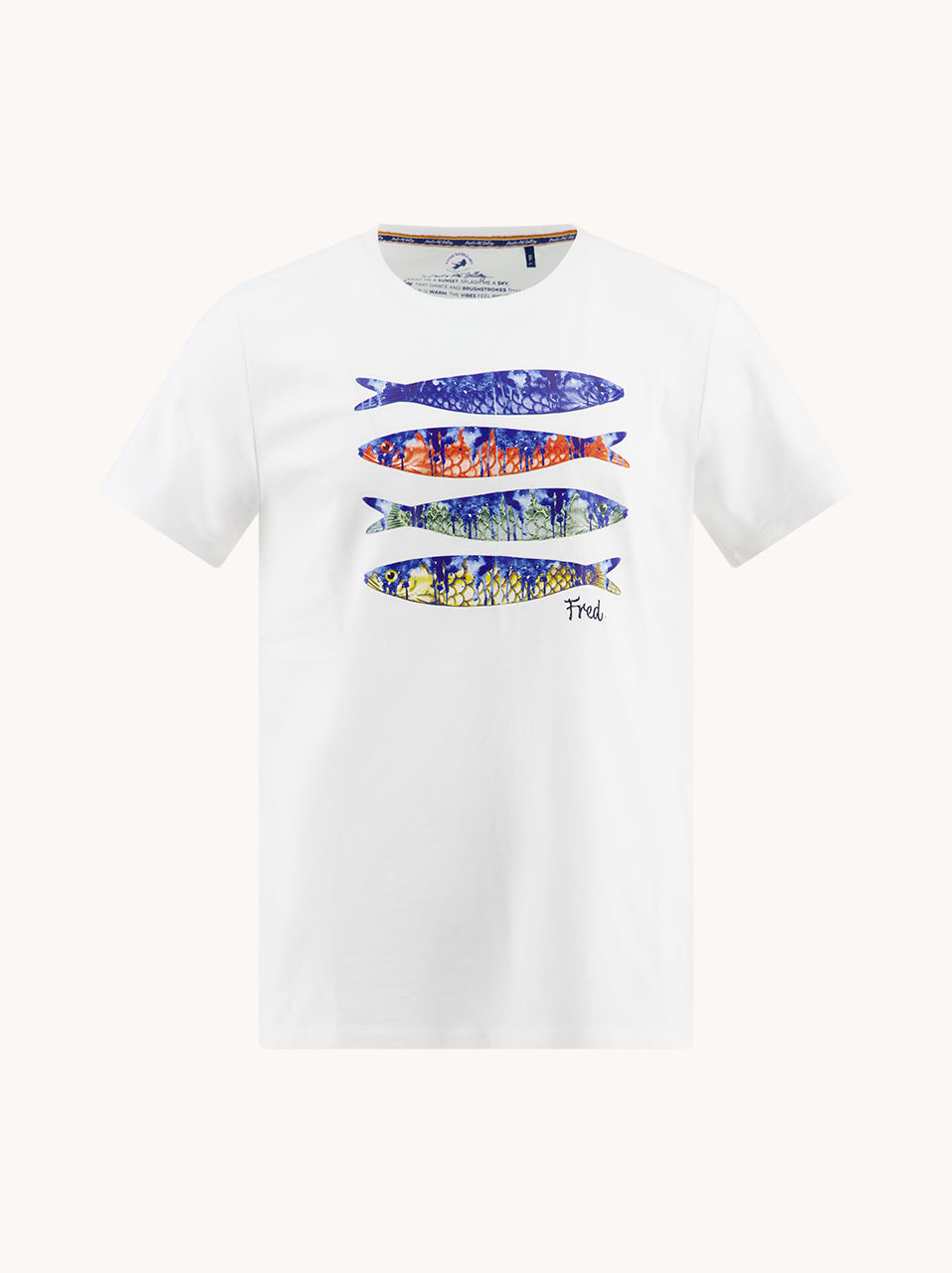 T-shirts korte mouw wit A Fish Named Fred