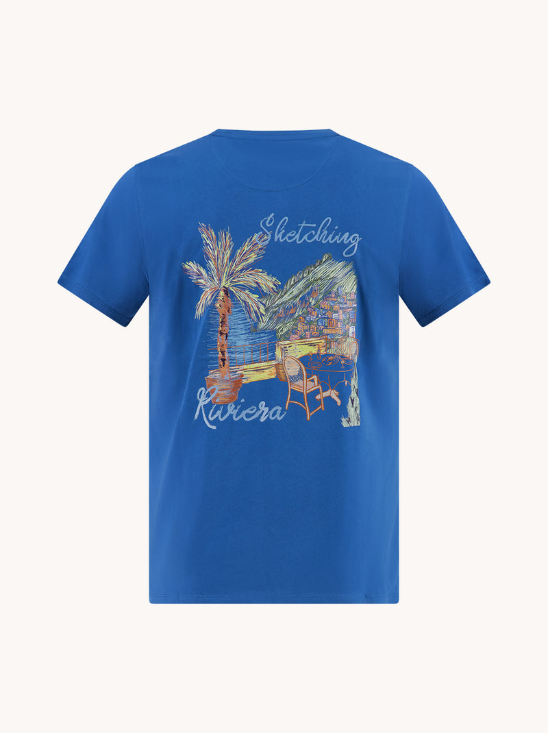T-shirts korte mouw blauw A Fish Named Fred