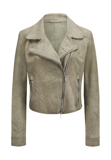 Leren jassen groen Milestone