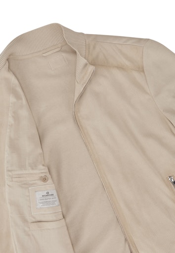 Leren jassen beige Milestone