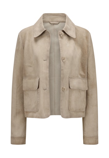 Leren jassen beige Milestone