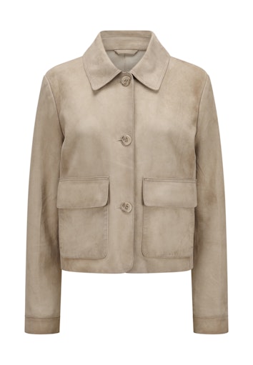 Leren jassen beige Milestone