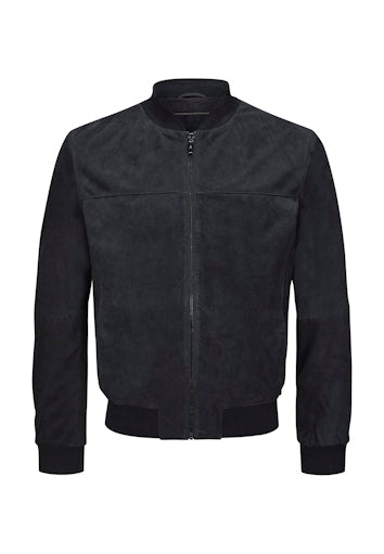 Leren jassen navy Milestone