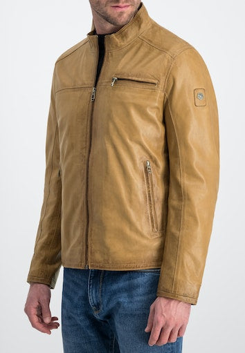Leren jassen bruin Milestone