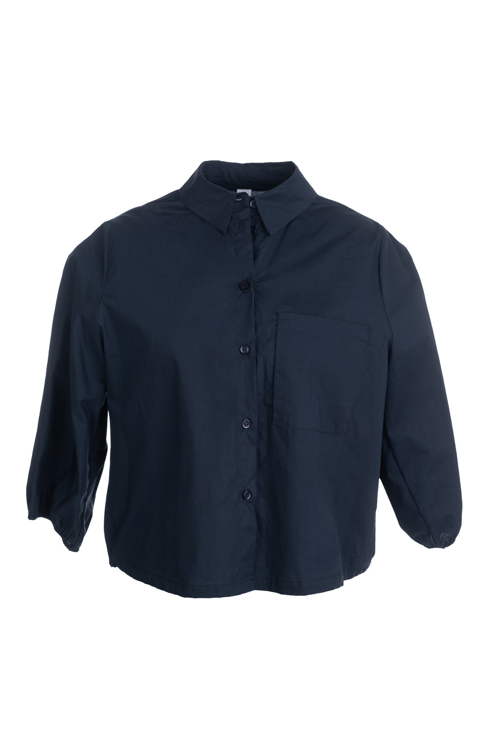 Blouses korte mouw navy Dame Blanche