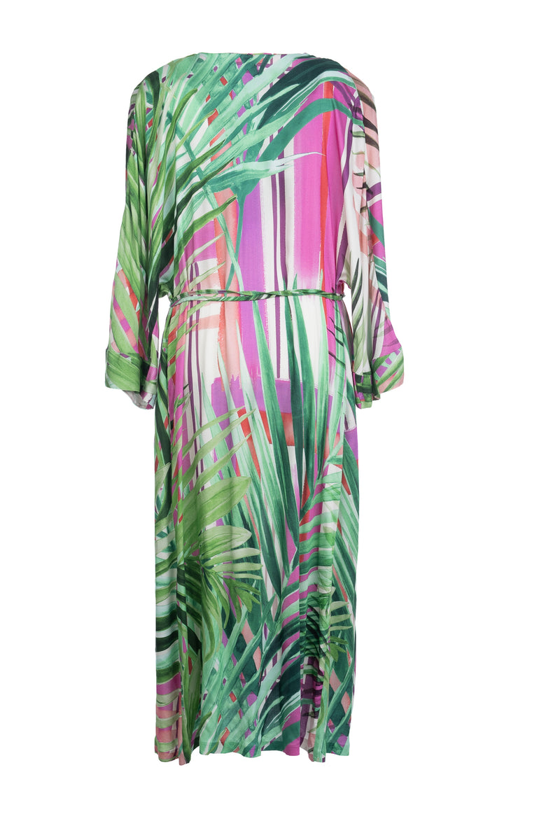 Jurken lange mouw multicolor Dame Blanche