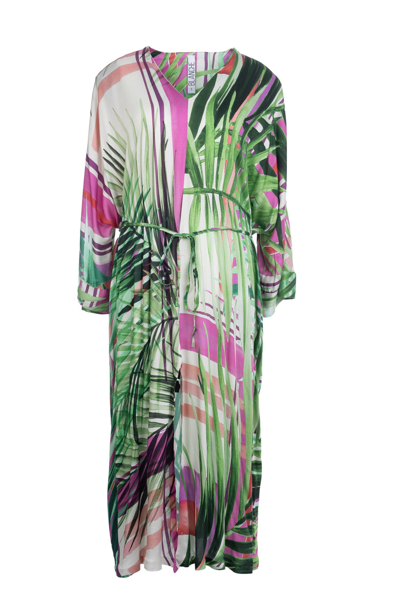 Jurken lange mouw multicolor Dame Blanche