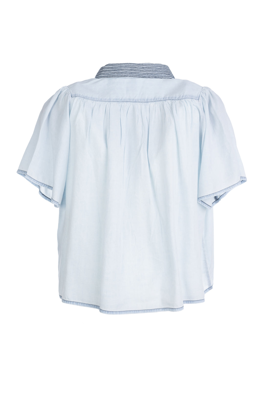 Blouses korte mouw blauw Dame Blanche