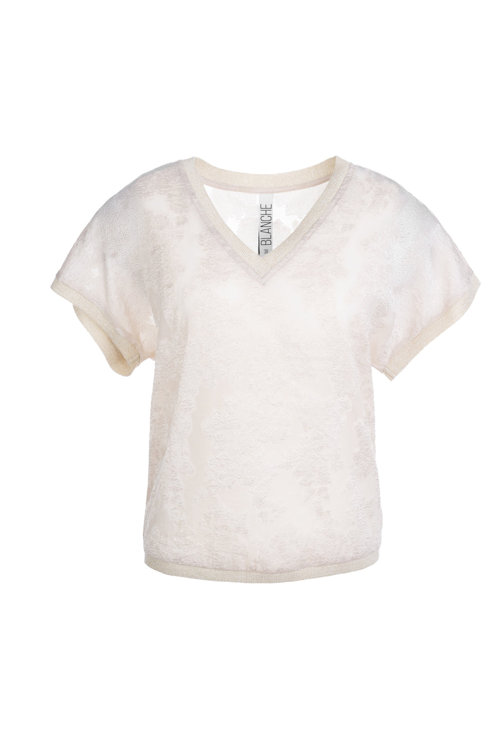 T-shirts korte mouw beige Dame Blanche