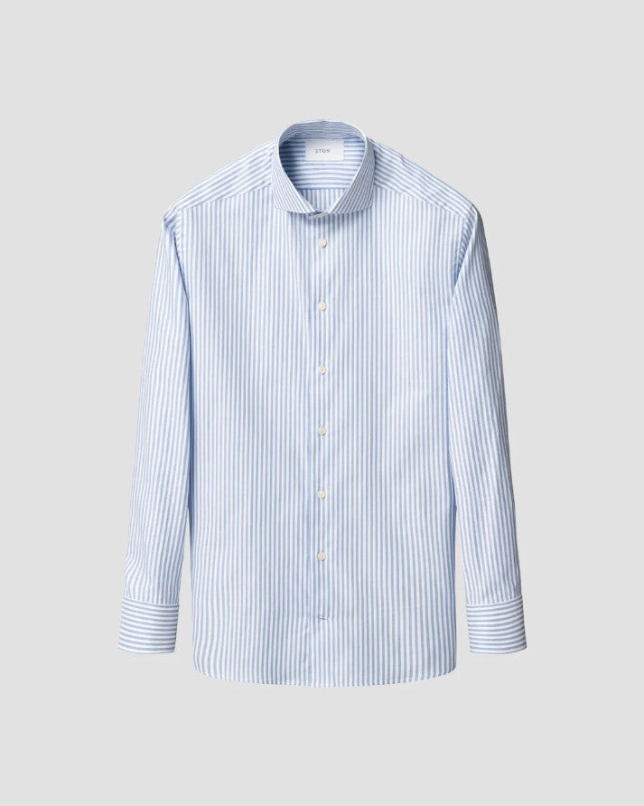 Hemden lange mouw blauw ETON SHIRT